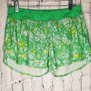 Patagonia Green Print Nine Trails Running Shorts M